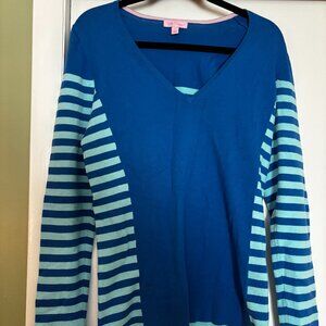 Lilly Pulitzer V Neck Sweater L GUC